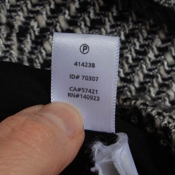 Loft Womens Double Breasted Tweed Blazer Size 0 Black White Preppy Office Work - Picture 7 of 10